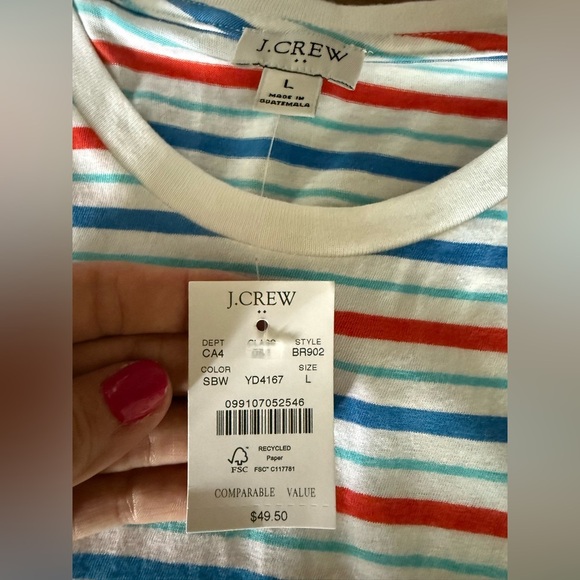 J. Crew tee shirt dress • NWT • Women’s large - Picture 3 of 7